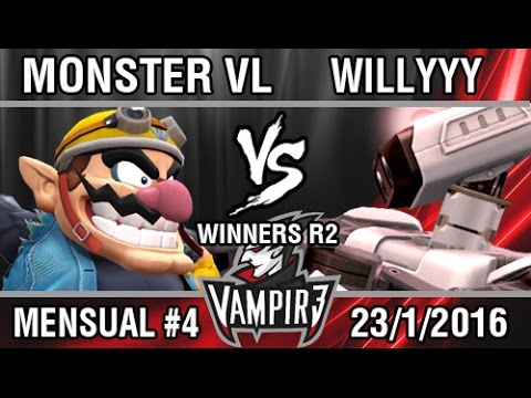 [Vampir3 Mensual #4] Monster VL (Wario, Sheik) vs Willy (Rob, Diddy, Mario) SSB4 Winners R2