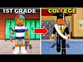 I Went From ELEMENTARY To COLLEGE Student In Roblox Fight In A School