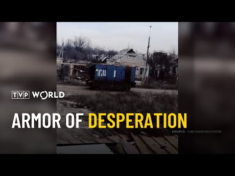 Russia starts armoring tanks with shipping containers | Military Mind