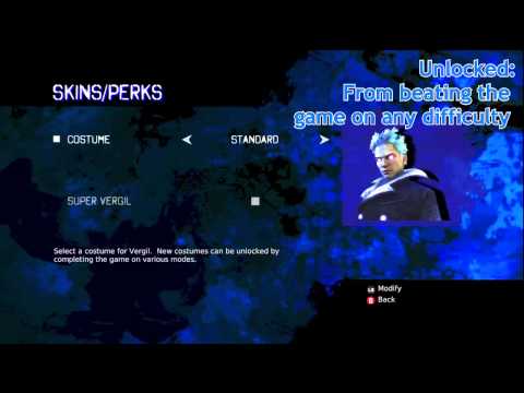 DmC Devil May Cry 5 DLC: Vergil's Downfall - All Skins & Perks