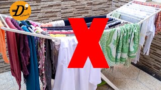 How to dry clothes fast without a dryer 🤔 Easy laundry tips