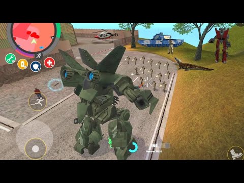 Rope Hero: Vice Town (Aircraft Transformers Fight in Army Base) Army Man Group - Android Gameplay HD