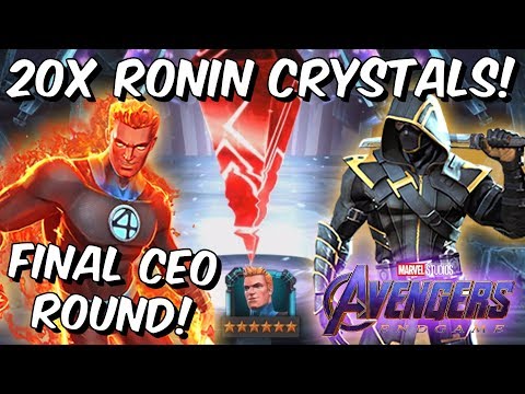 20x 6 Star Ronin (Endgame) Cavalier Crystal Opening Round Final Round! - Marvel Contest of Champions