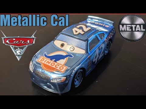 Mattel Disney Pixar Cars Diecast Metallic Cal Weathers Scavenger Hunt Dinoco 42 Piston Cup Review