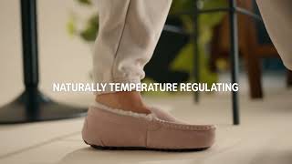 Dearfoams Mel 100% Genuine Shearling Moccasin 👞❄️✨