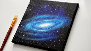 Galaxy Acrylic Painting | Galaxy Painting Tutorial | Acrylic Canvas Painting for Beginners