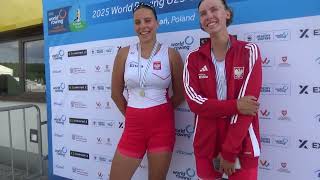 A jednak srebro! Anna Khlibenko i Julia Rogiewicz wicemistrzyniami świata U-23 w dwójce podwójnej!!!