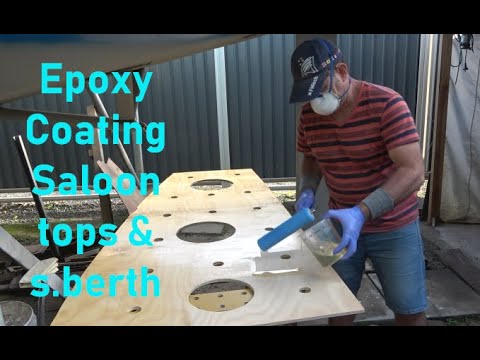 Building my steel sailing yacht Ep.79 Cushion patterns 😀 & more epoxy coating 👨‍🔧