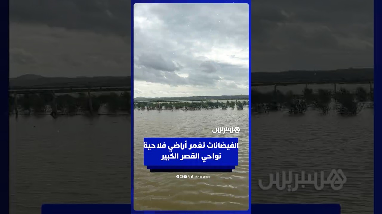 مياه الفيضانات تغمر اراضي فلاحية بالبناندة طريق سيدي سلامة ضواحي القصر الكبير thumbnail