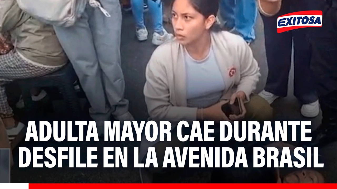 🔴🔵 Adulta mayor resulta herida tras caer durante aglomeración en la Gran Parada y Desfile Cívico