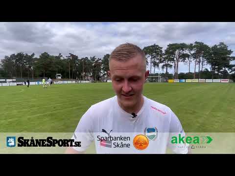 Gustav Jönsson i Österlen FF efter 1-1 mot Balkan.