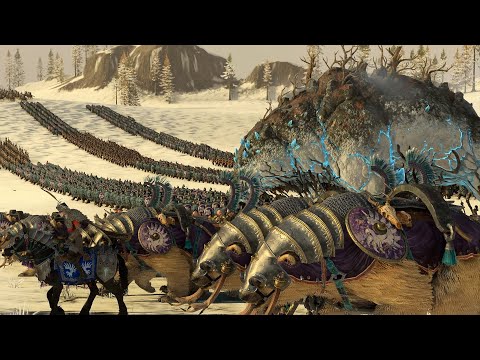 Kislev vs Greenskins warhammer 3 cinematic battle