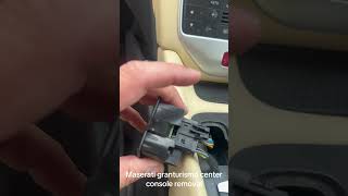 Maserati granturismo how to remove front centre console safely