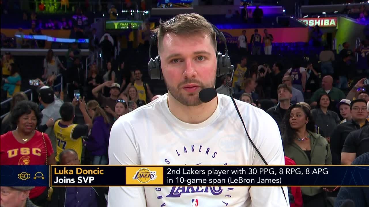 'We basically have no practice' - Luka Doncic on busy stretch without LeBron James | SC with SVP