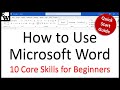 How To Use Microsoft Word 10 Skills In 10 Minutes