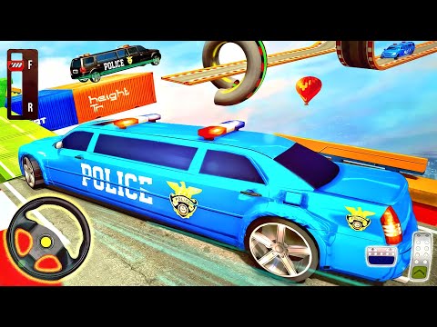 Mega Ramp Police Limo Car Game - Impossible Emergency Limousine Driving | Android gameplay