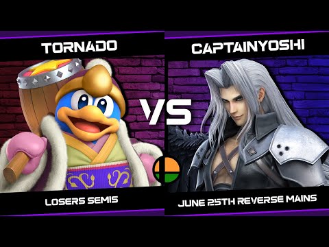 tornado (King Dedede) vs CaptainYoshi (Sephiroth) - June 25th Reverse Mains - Losers Semis