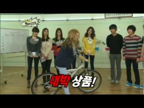120122 SNSD - Kim Choding riding a bike!