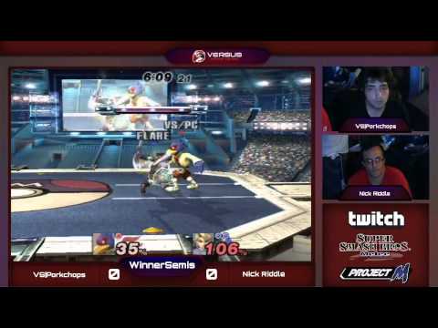 VS Weekly 8/13/14 - Winners Semis - VS/Porkchops (Falco) vs Nick Riddle (Link/Bowser) - ProjectM