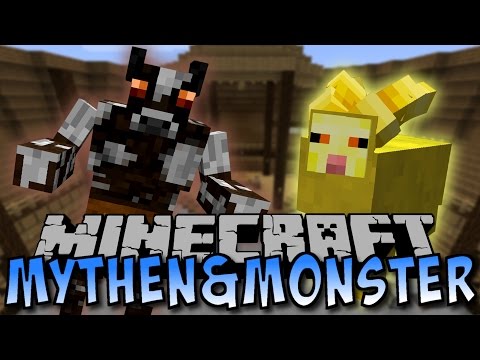 EPIC Minecraft MYTHS & MONSTERS MOD! Insane Minotaur & Clay Boss!