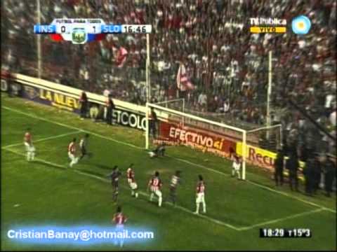 Instituto 0 San Lorenzo 2 (Relato Martin Perazzo)  Promocion Ida 2012 Los goles