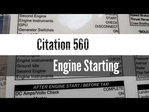 Citation 560 - Engine Starting Procedures