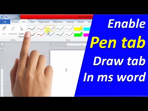 how to enable pen draw tab & how to draw in ms word | how to use pen in microsoft word
