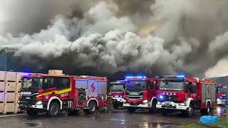 Wideo1: Po�ar zak�adu mi�snego OSI w Chro�cinie w pi�tek rano