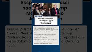 Momen Lionel Messi Bereaksi saat Donald Trump Sebut Cristiano Ronaldo di Depannya