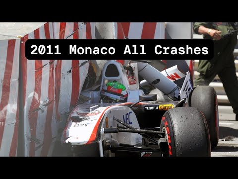 F1 2011 Monaco All Crashes