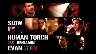 Evanstan:Human Torch(Fantastic Four) x Jack(Kings) slow down the song