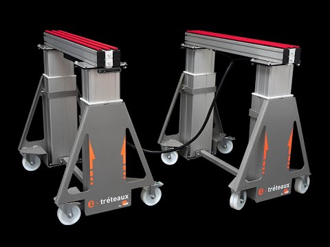 Tréteau mobile à hauteur réglable électrique synchronisée e-tréteaux