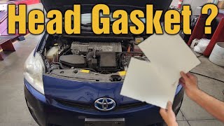How to check for a head gasket leak on a Prius without any special tools