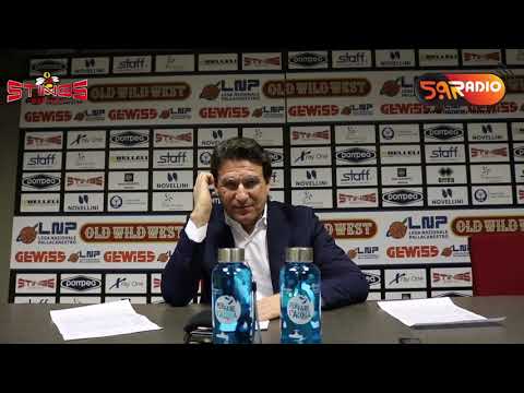 Post-partita Pompea Mantova - Orasì Ravenna con coach Finelli, Ghersetti e Maspero