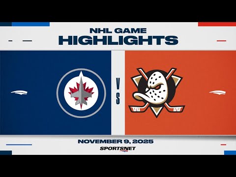 NHL Highlights | Jets vs. Ducks - November 9, 2025