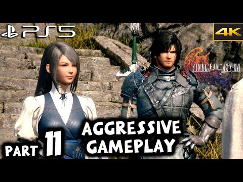 Final Fantasy 16 Walkthrough 100% Full Game Clive and Jill Aggressive Gameplay Part 11-No Commentary