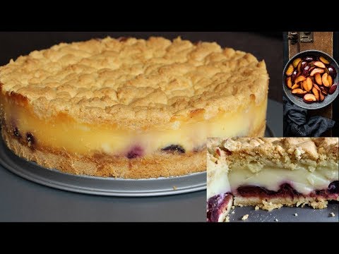 KRUCHE CIASTO Z OWOCAMI BUDYNIEM I KRUSZONKĄ PROSTY I SZYBKI PRZEPIS NA PYSZNE CIASTO