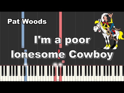 Pat Woods - I'm a poor lonesome Cowboy (Lucky Luke)  ǀ Piano101 - Piano Tutorial