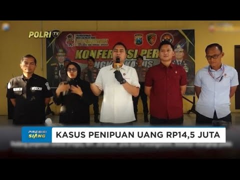 POLRESTA SIDOARJO UNGKAP KASUS PENIPUAN UANG RP14,5 JUTA