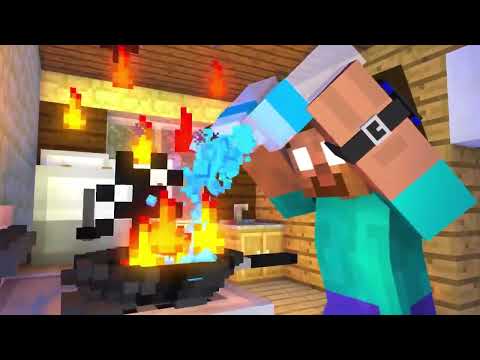 我的世界动画 Monster School :  HEROBRINE FAMILY VS ENTITY 303 ATTACK APOCALYPSE - Minecraft Animation