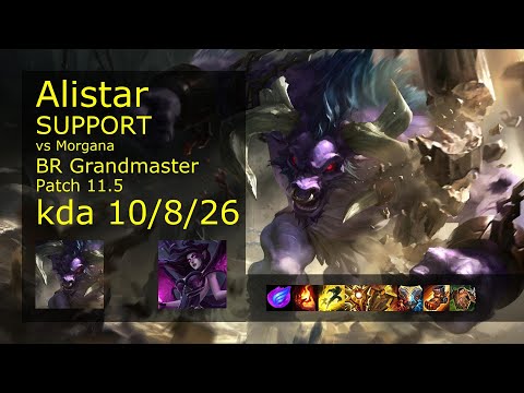 Alistar Support vs Morgana - BR Grandmaster 10/8/26 Patch 11.5 Gameplay