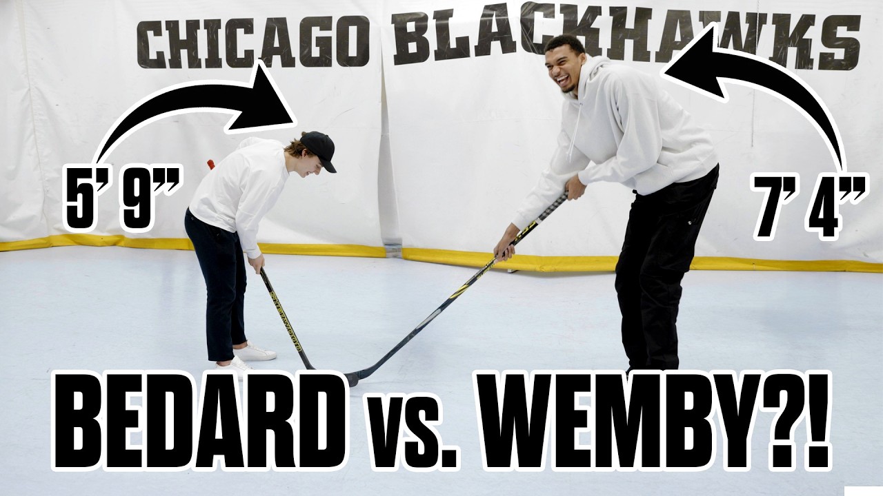 Victor Wembanyama Tries Hockey with Connor Bedard (Uncut)