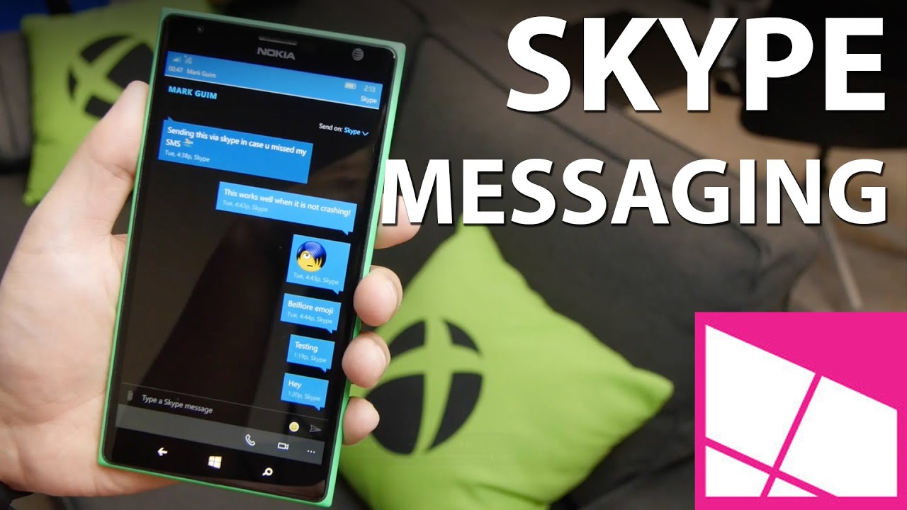 Messaging Skype & Skype Video Preview for Windows 10 Mobile - YouTube