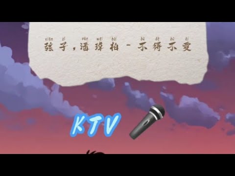不得不爱 Bu de bu ai - 潘玮柏 - Karaoke 伴奏 KTV 🎤