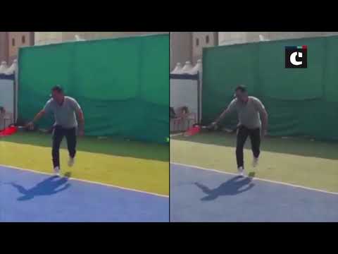 MS Dhoni spotted playing tennis ahead of tournament