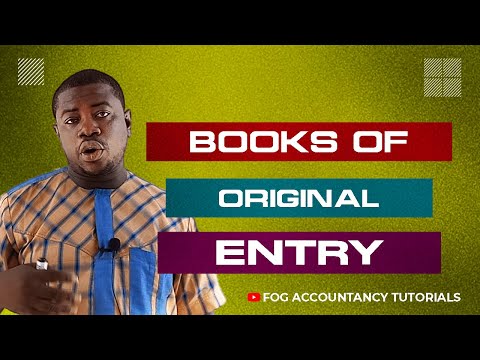 BOOKS OF ORIGINAL ENTRY