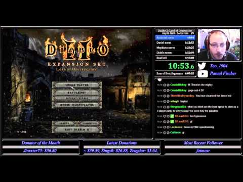 Diablo 2 LoD any% Hell RTA Speedrun Sorceress 4:27:48