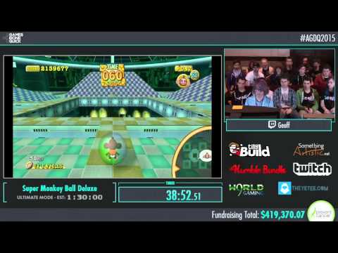 Awesome Games Done Quick 2015 - Part 95 - Super Monkey Ball Deluxe by Geoff