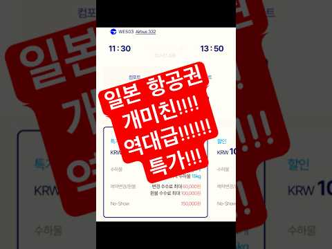 도쿄 오사카 초특가 항공권 정보 공개!