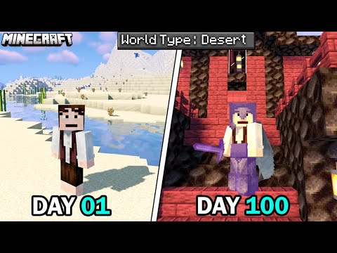 I Survived 100 Days in DESERT (1.18) ONLY Biome in Minecraft (Hindi) | StealBerg Gaming